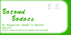 botond bodocs business card